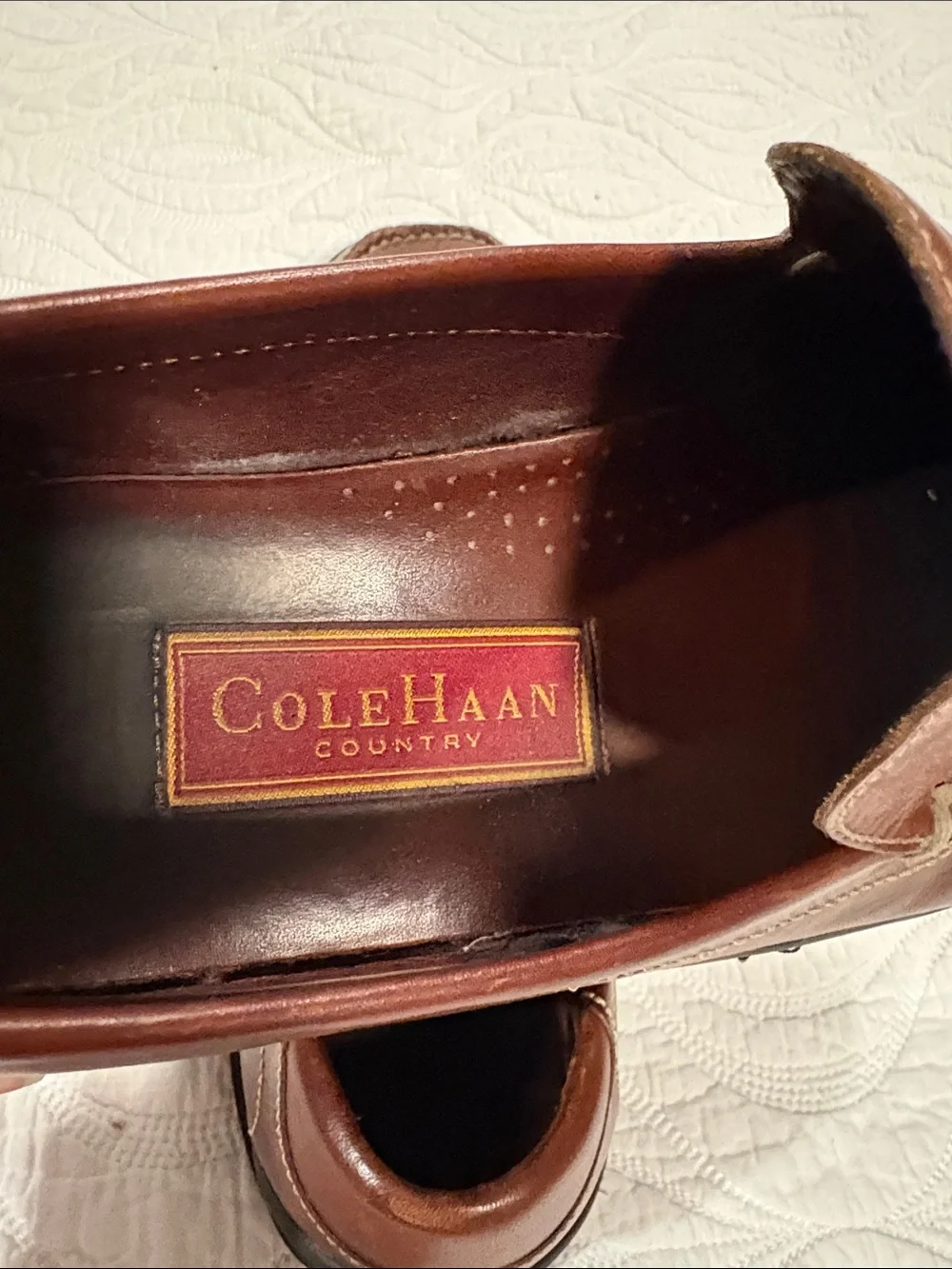 Cole Haan Nike Air Brown Leather Slip-On Loafers